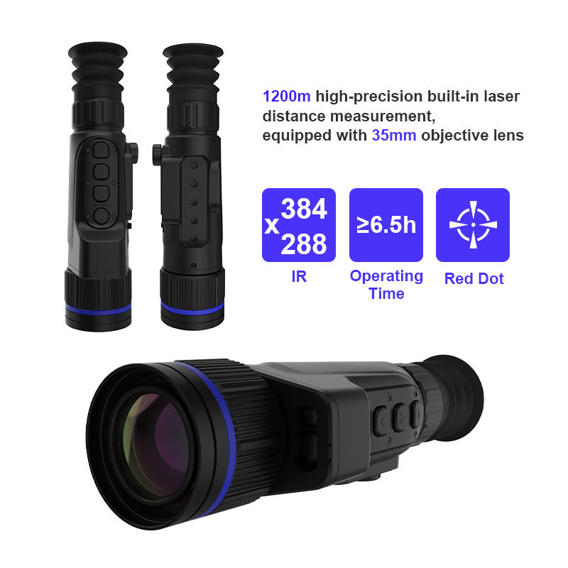 Thermal Scope Night Vision Monocular - Wodoodporny taktyczny celownik termowizyjny YXM335L, 384x288